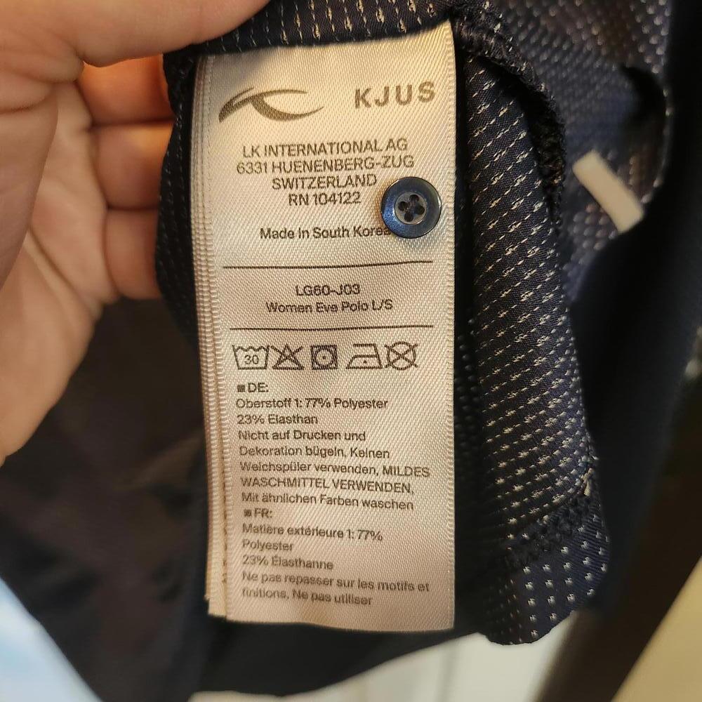 KJUS Women's Navy Blue Long Sleeve Polo Shirt -Size M (38) - Picture 5 of 9